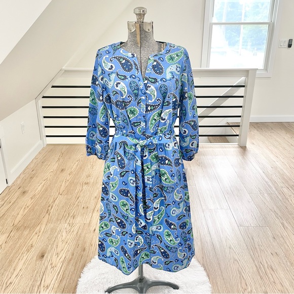 croft & barrow Dresses & Skirts - NWT S M L XL XXL Blue green and white bohemian colorful midi dress with pockets